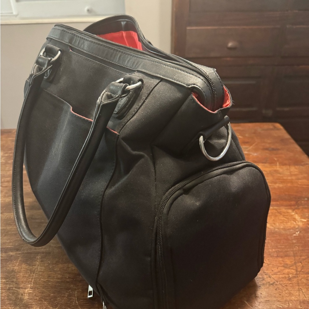 Black and Red Tote Bag